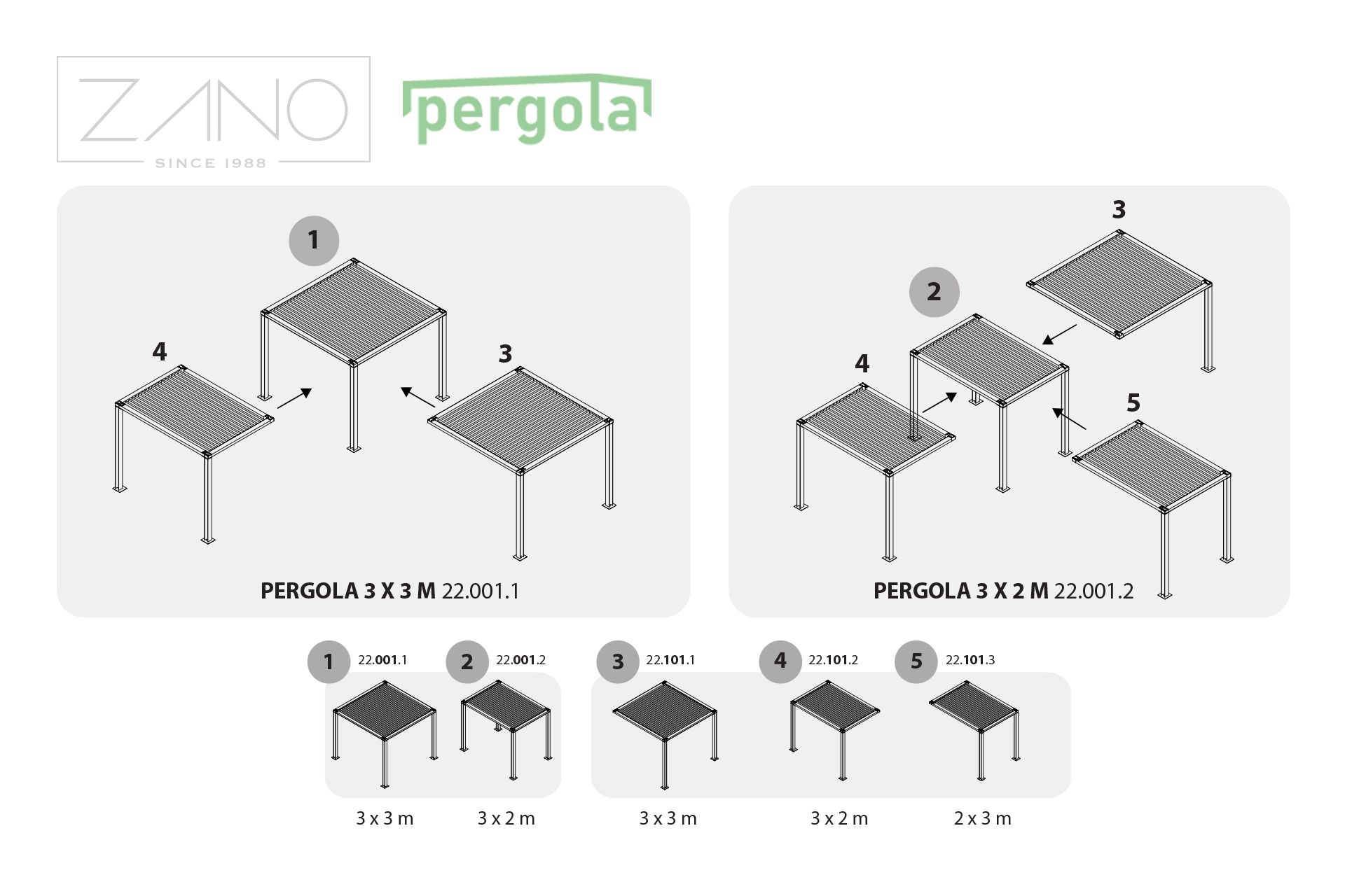 Pergola segments | ZANO Urban furniture