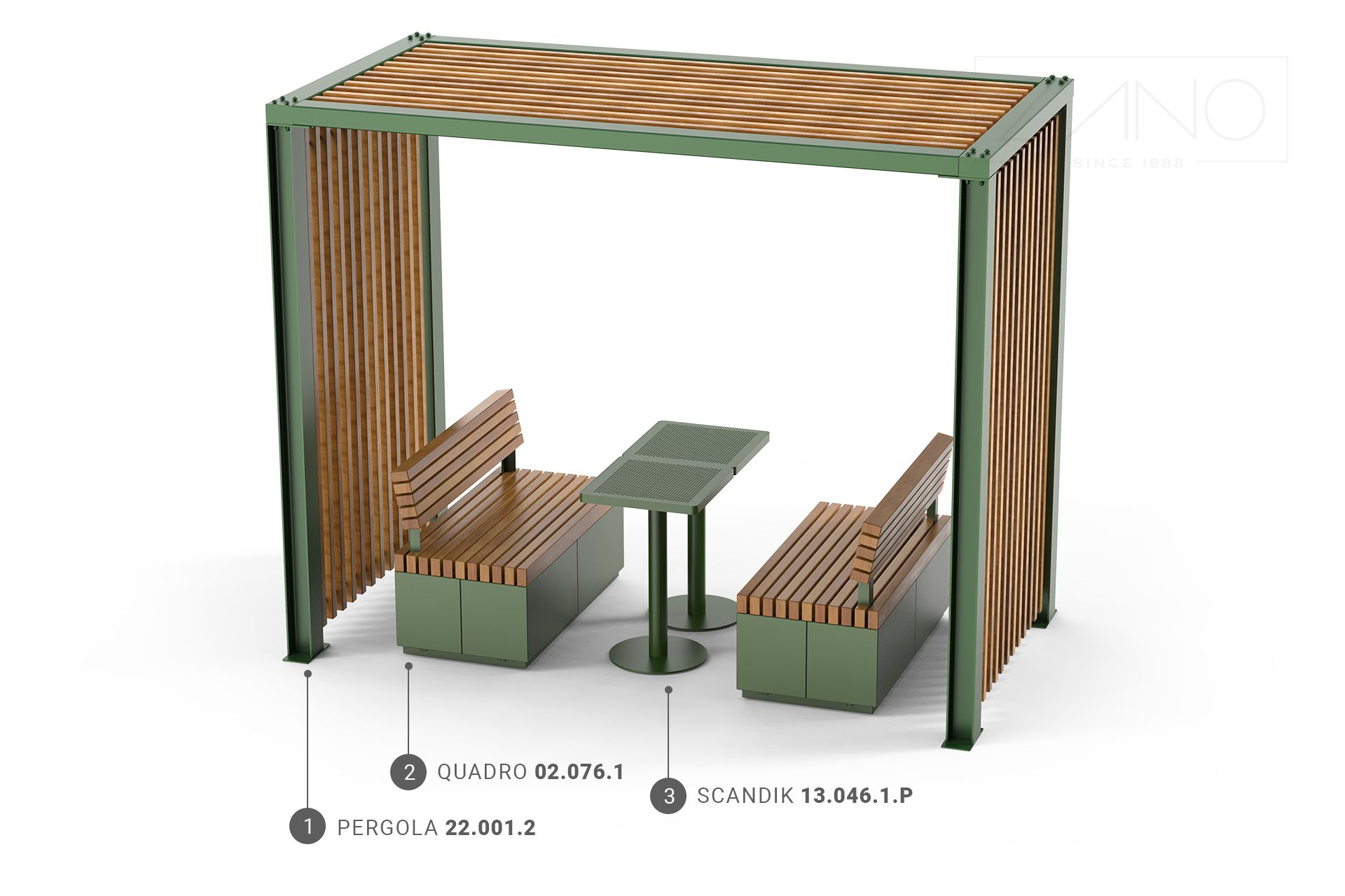 Quadro, Scandik, Pergola furniture set