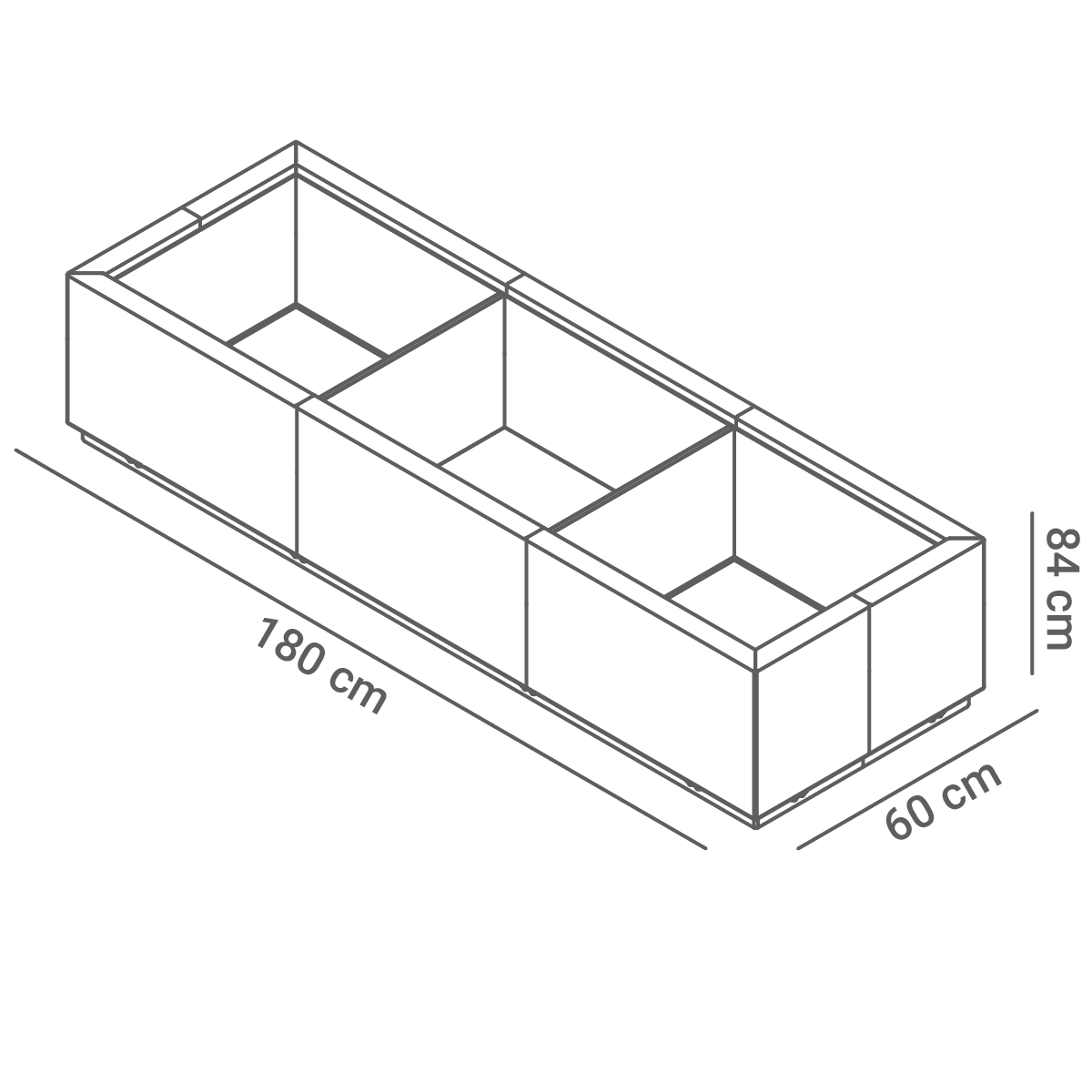 Quadro flower pot 06.076.L dimensions