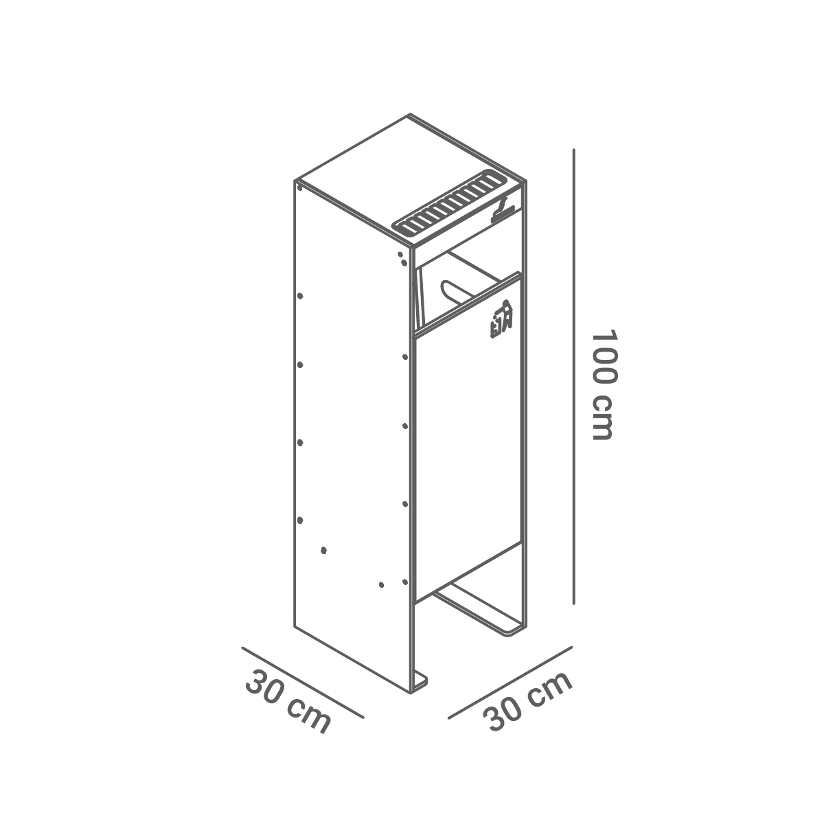 Waste basket 03.061.1 dimensions